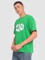 Teach Peace Printed Oversized T-shirt for Men