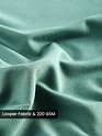 Teal Green Peace Printed Ribbed Edge Oversized T-Shirt