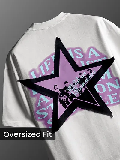 White Star Patch Oversized T-Shirt