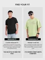 Pista Green Allergic To Human Puff Printed Oversized T-Shirt