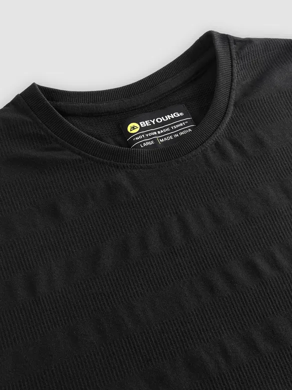Black Structured Oversized T-Shirt