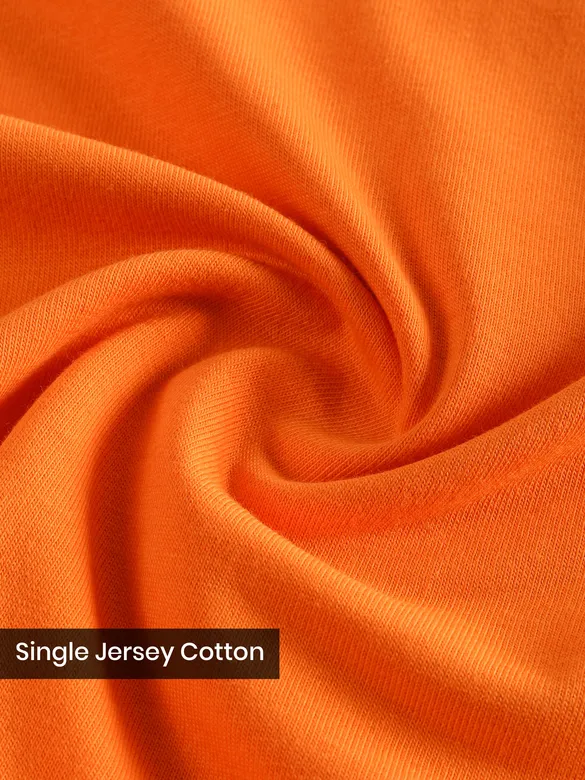 Orange Awake 3D Texture Printed Tshirt