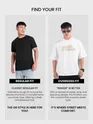 White Allergic To Human Puff Printed Oversized T-Shirt