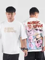 White Allergic To Human Puff Printed Oversized T-Shirt