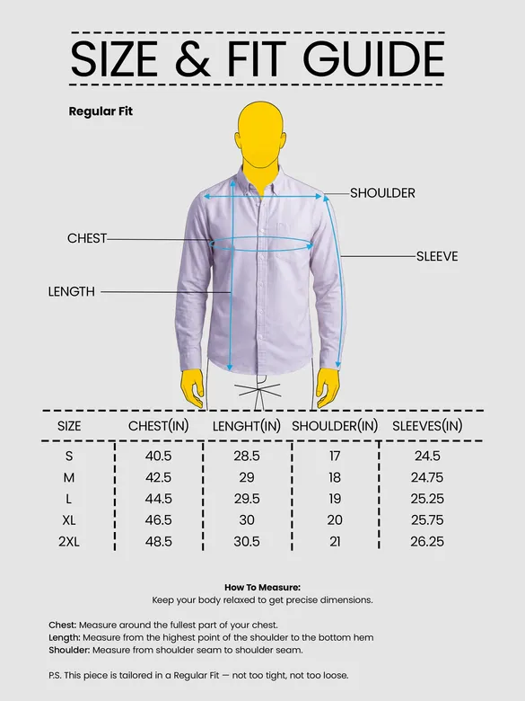 Lavender Oxford Plain Shirt