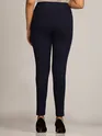 Persian Blue Triple Buttoned Women Jeggings