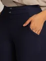 Persian Blue Triple Buttoned Women Jeggings