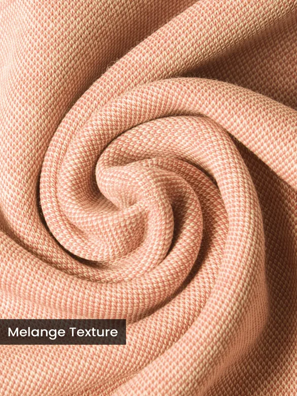 Peach Melange Polo T-shirt
