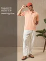 Peach Melange Polo T-shirt