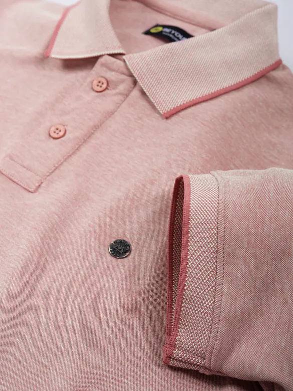 	 Rose Shadow Melange Polo T-shirt