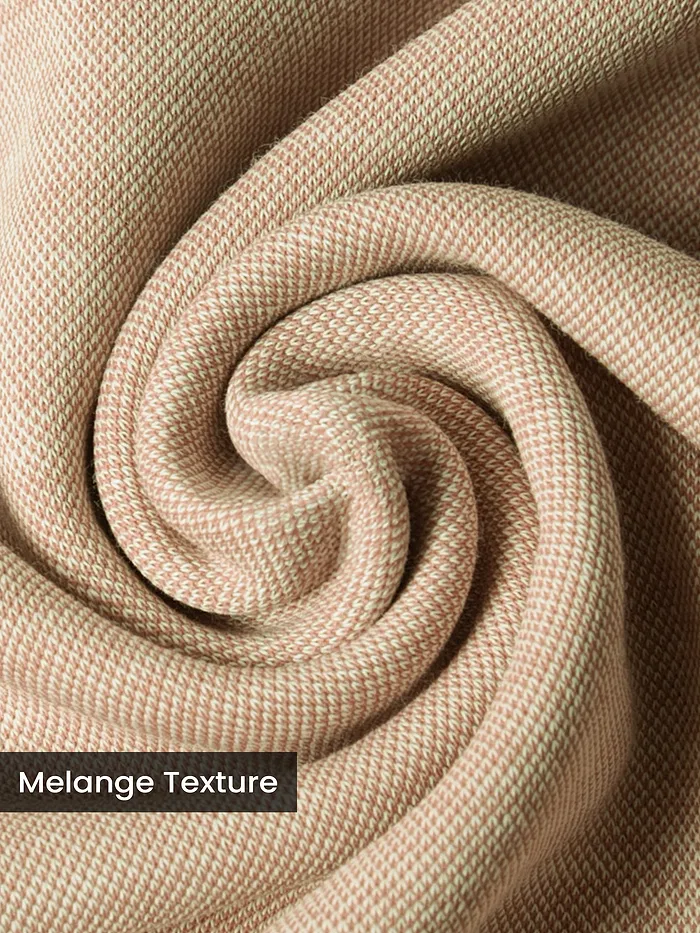 Soft Beige Melange Polo T-shirt