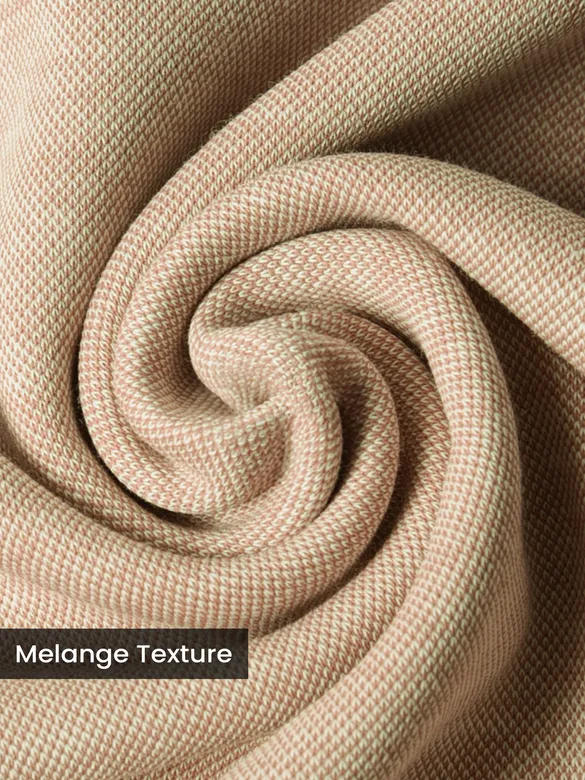 Soft Beige Melange Polo T-shirt