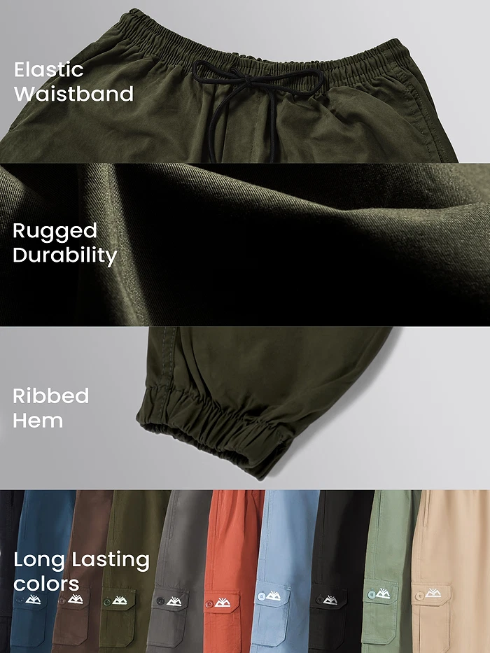 Buy Pick Any 2 - Cotton Cargo Joggers