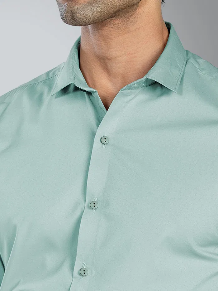 Pistachio Green - Formal Shirts For Men