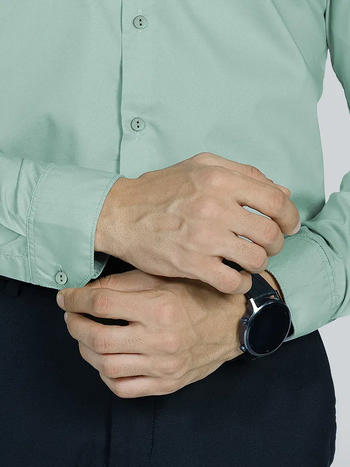 Pistachio Green - Formal Shirts For Men