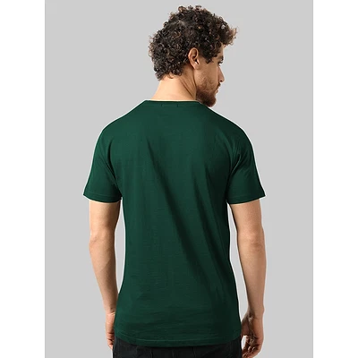 Plain T-shirts Combo Black And Bottle Green
