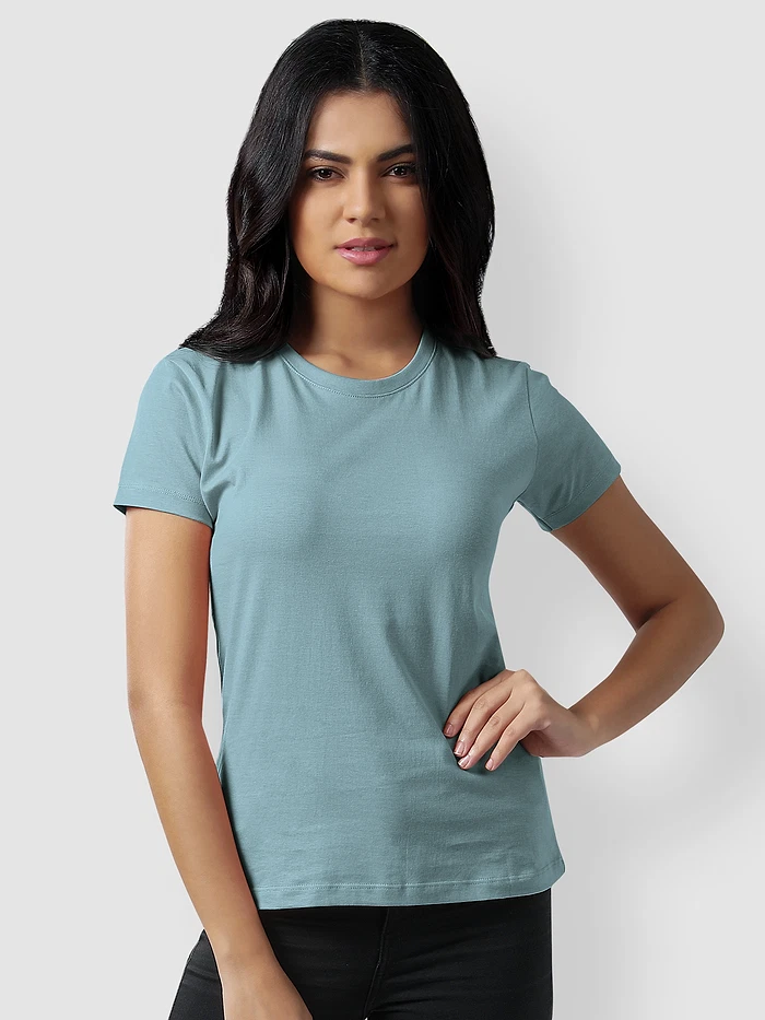 Dream Blue Womens Plain T-shirt