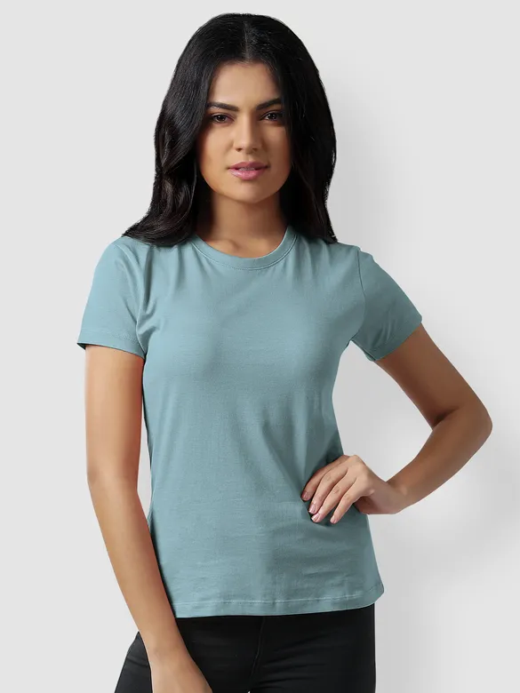 Dream Blue Womens Plain T-shirt