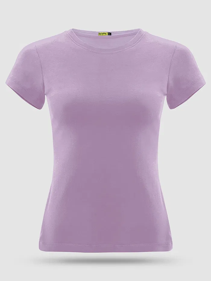 Lilac Womens Plain T-shirt