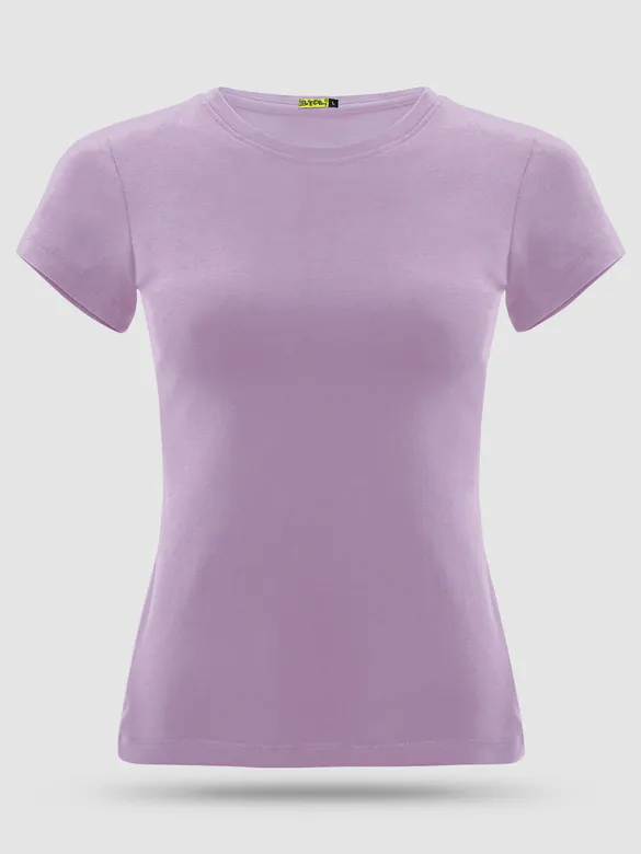Lilac Womens Plain T-shirt