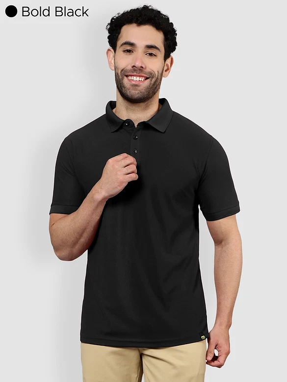 Pack of 2 Polo T-shirts Combo Bold Black, Classic White