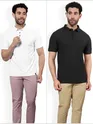 Pack of 2 Polo T-shirts Combo Bold Black, Classic White