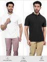 Pack of 2 Polo T-shirts Combo Bold Black, Classic White
