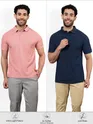 Pack of 2 Polo T-shirts Combo Rose Pink, Navy Blue