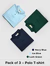 Pack of 3-Flame-In-Go Polo T-shirts Combo, 