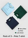 Pack of 3-Flame-In-Go Polo T-shirts Combo, 