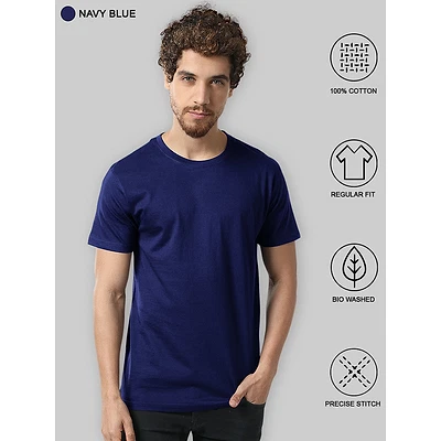 Pack Of 3 Plain T-Shirts Blue,Grey And White
