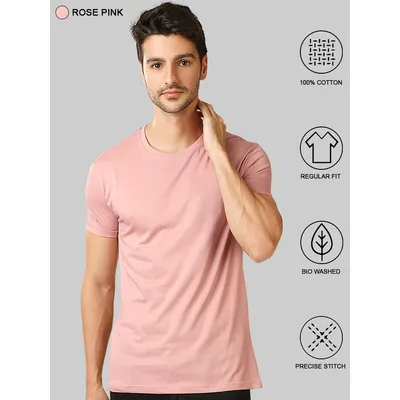 Pack Of 3 Plain T-shirts Red Rose Pink And Burgundy