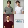 Pack Of 3 Plain T-Shirts White Grey And Burgundy