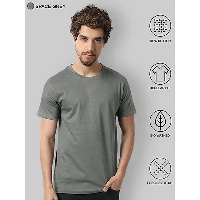 Pack Of 3 Plain T-Shirts White Grey And Burgundy