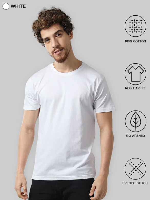 Plain T-shirts Combo Black And White