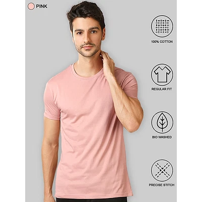 Plain T-shirts Combo Burgundy And Rose Pink