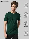 Plain T-shirts Combo Mustard And Bottle Green