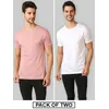 Plain T-shirts Combo White &amp; Rose Pink