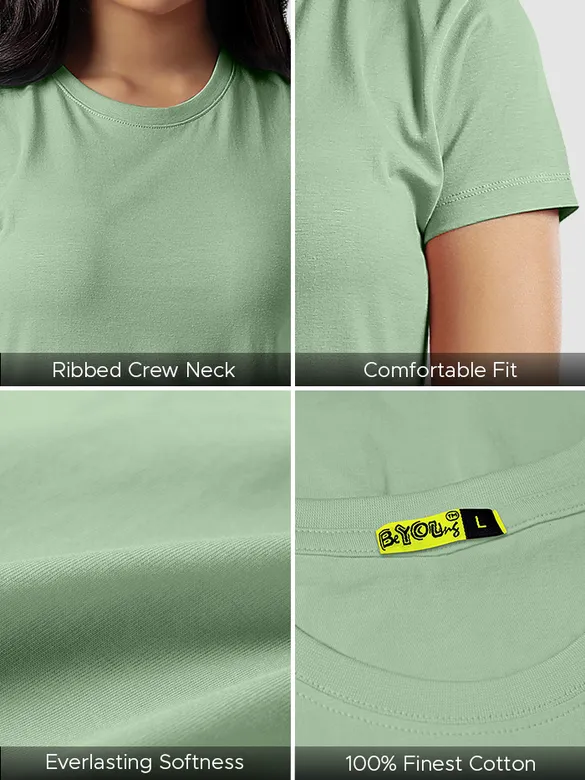Seafoam Green Womens Plain T-shirt