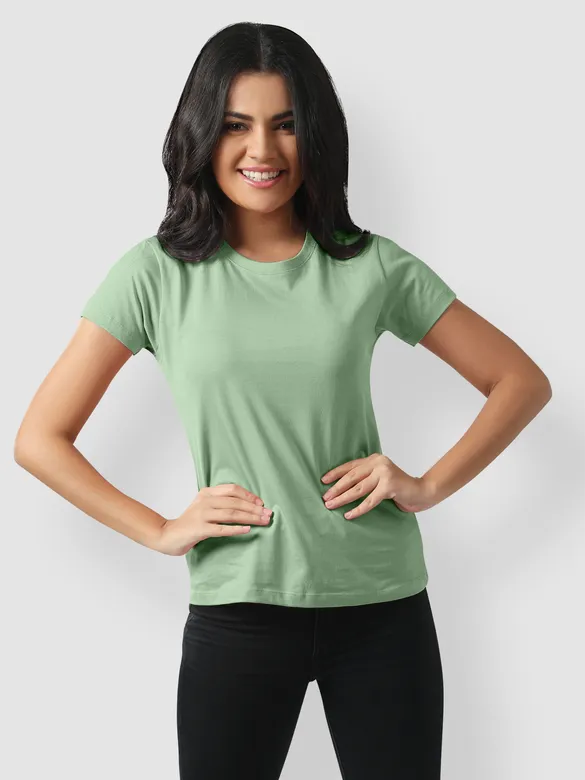 Seafoam Green Womens Plain T-shirt