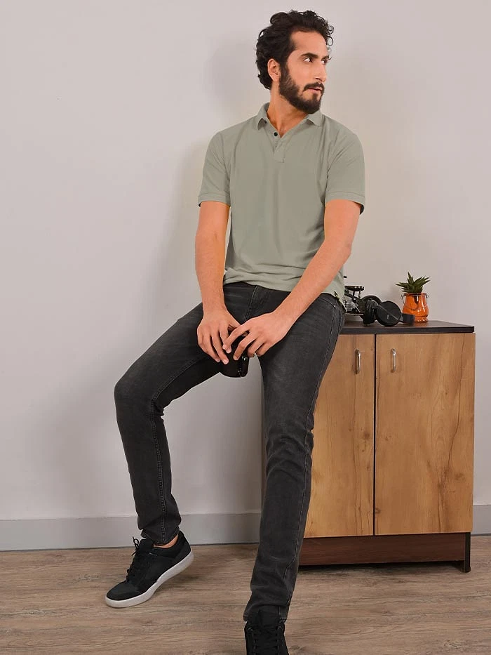 Thunder Grey Polo T-shirts