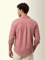 Rose Pink Dual Pocket Textured Corduroy Shirt