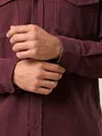 Wine Dual Pocket Textured Corduroy Shirt