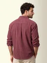 Mauve Dual Pocket Textured Corduroy Shirt