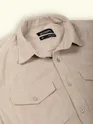 Off White Dual Pocket Textured Corduroy Shirt
