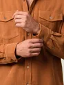 Rust Orange Dual Pocket Textured Corduroy Shirt