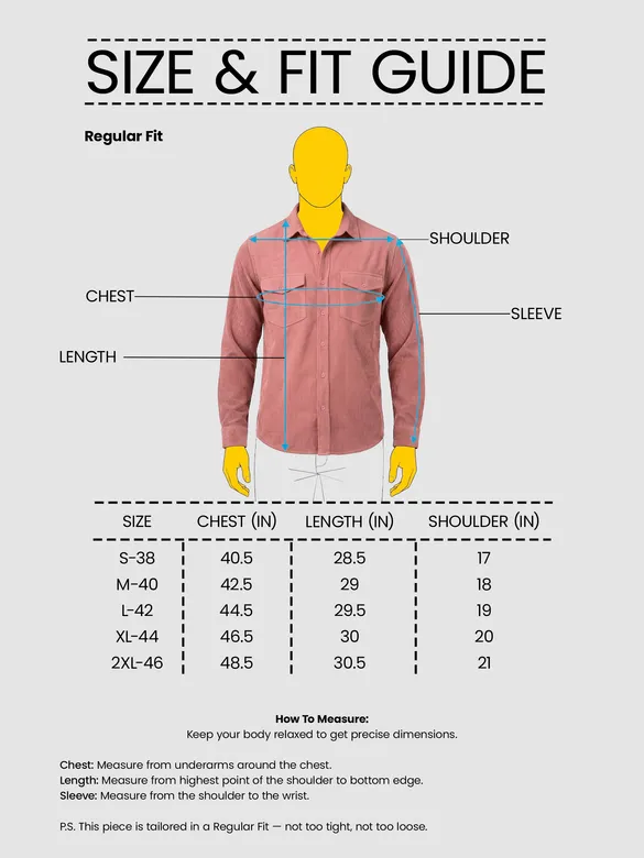 Rose Pink Dual Pocket Textured Corduroy Shirt