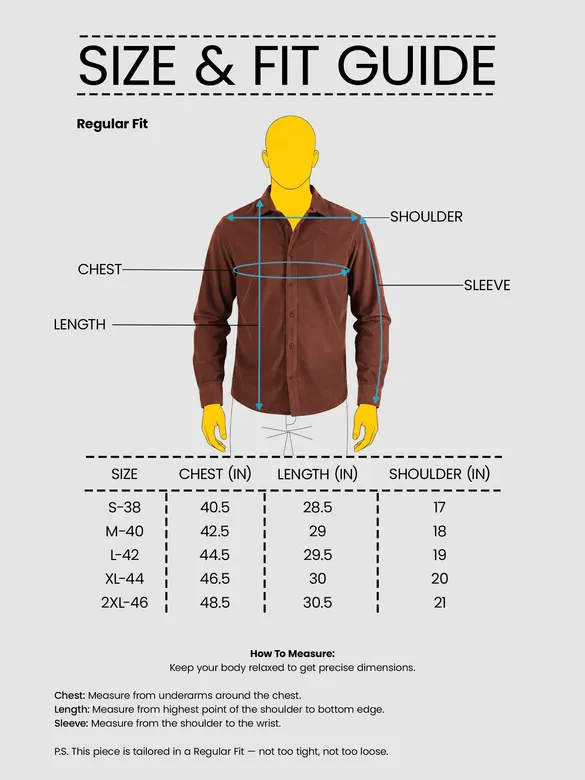 Brown Textured Corduroy Shirt