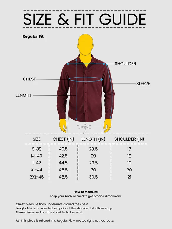 Maroon Textured Corduroy Shirt