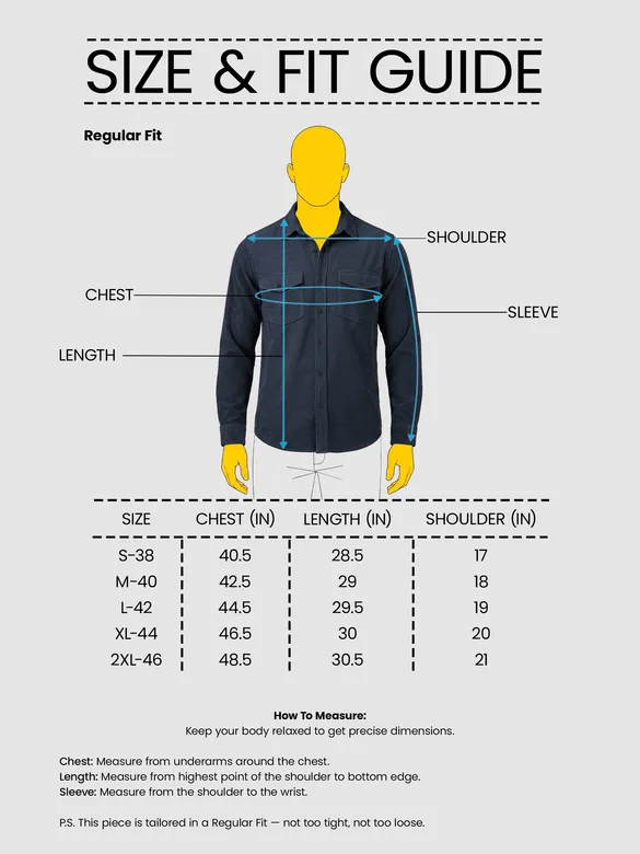 Navy Dual Pocket Textured Corduroy Shirt